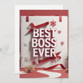 Best Boss Ever Christmas シーズンカード (正面/裏面)