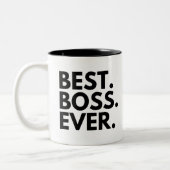 BEST BOSS EVER Personalized  ツートーンマグカップ (左)