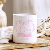 Best Boss Ever Personalized Wreath コーヒーマグカップ