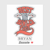 Best Bowler Ever Bowling Personalized シール (シート)