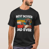 Best Boxer Dad Ever Dog Dad Fist Bump Tシャツ (正面)