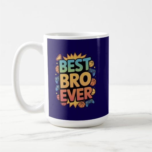 Best Bro Ever コーヒーマグカップ (左)