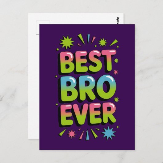 Best Bro Ever ポストカード (正面/裏面)