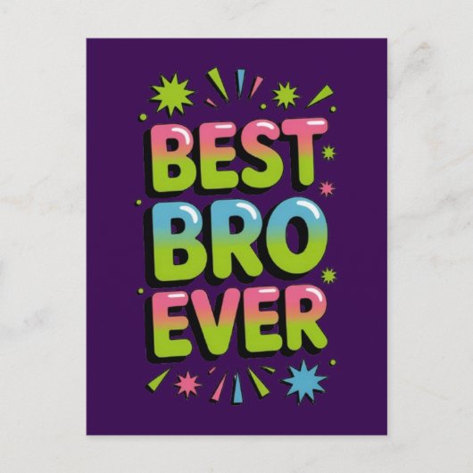 Best Bro Ever ポストカード (正面)