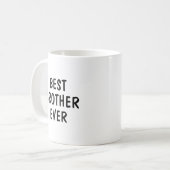 Best Brother Ever Minimalist Typography Gift コーヒーマグカップ (正面左)