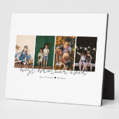 Best Brother Ever Modern Script 4 Photos Collage フォトプラーク (側面)