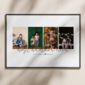 Best Brother Ever Modern Script 4 Photos Collage ポスター