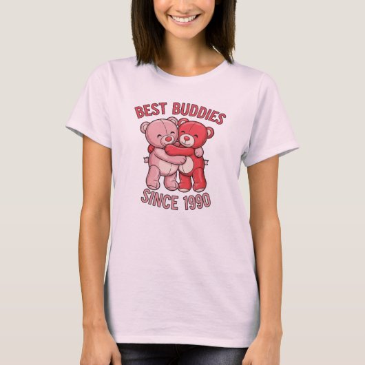Best Buddies Since 1990 Bear Tシャツ (正面)