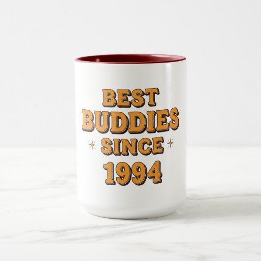 Best Buddies Since 1994 Design マグカップ (中央)