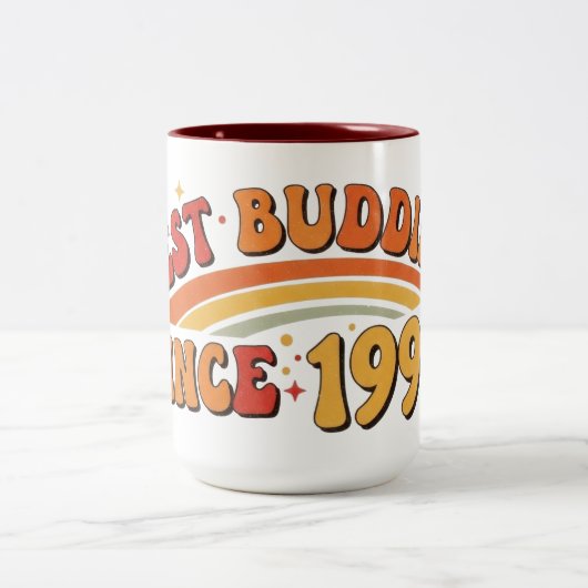 Best Buddies Since 1996 Design ツートーンマグカップ (中央)