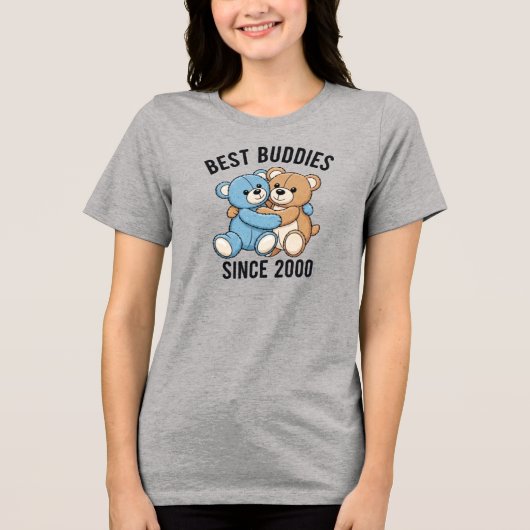 Best Buddies Since 2000 Teddy Bears トライブレンドＴシャツ (正面)