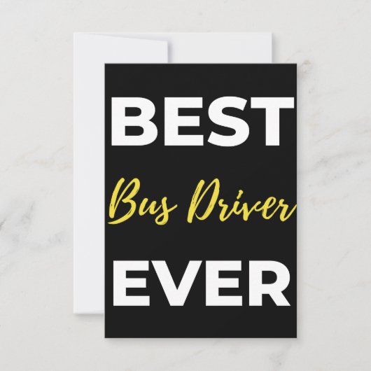 Best Bus Driver Ever サンキューカード (正面)