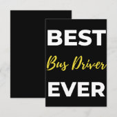 Best Bus Driver Ever サンキューカード (正面/裏面)