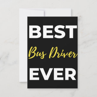 Best Bus Driver Ever サンキューカード