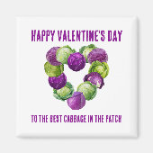 BEST CABBAGE IN THE PATCH Valentine Couples マグネット (正面)