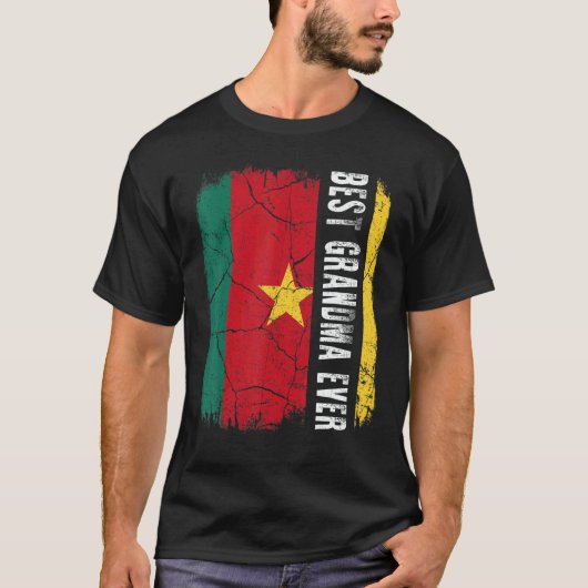Best Cameroonian Grandma Ever Cameroon Flag Mother Tシャツ (正面)