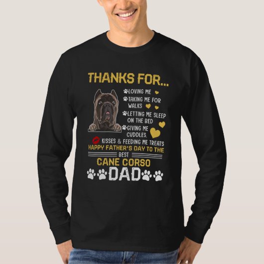 Best Cane Corso Dog Dad Happy Father s Day Tシャツ (正面)