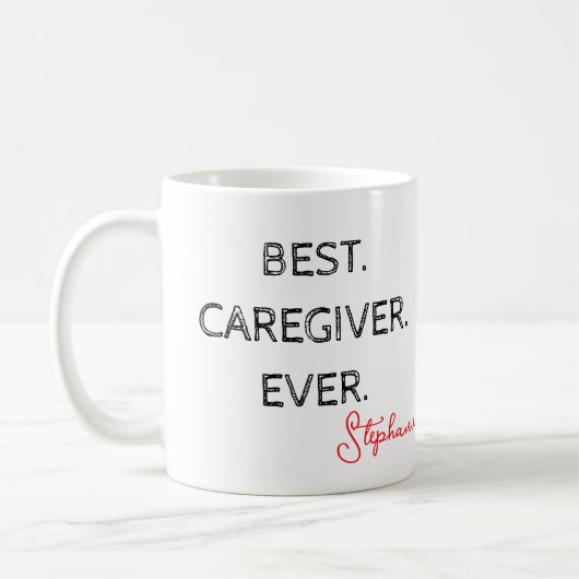 Best Caregiver Ever – Caregiver Appreciation Day コーヒーマグカップ (左)