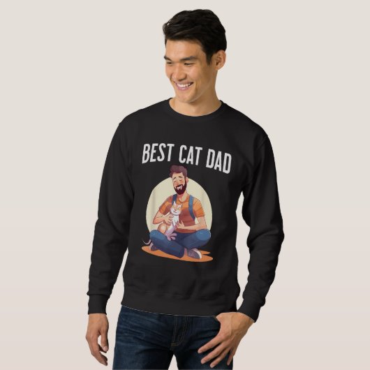 Best Cat Dad スウェットシャツ (正面フル)