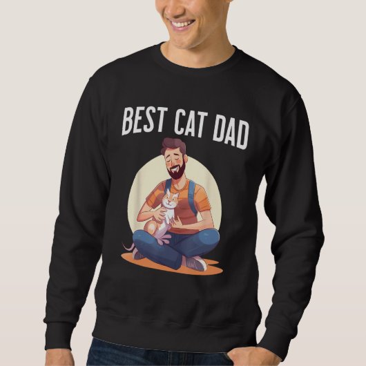 Best Cat Dad スウェットシャツ (正面)