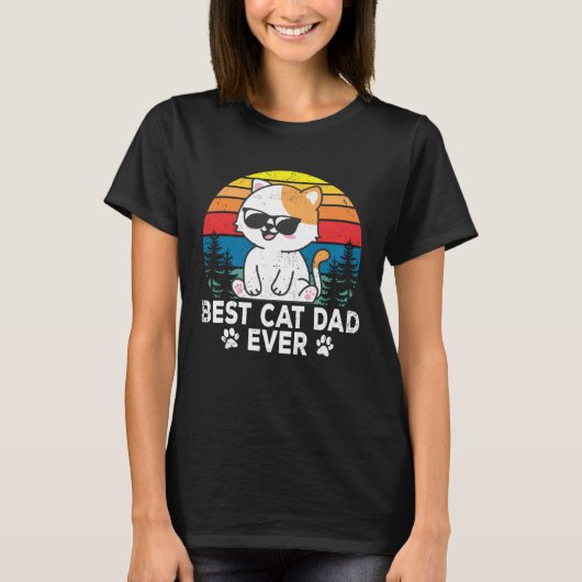 Best Cat Dad Cute Cats Owner Pet Animals  Graphic Tシャツ (正面)