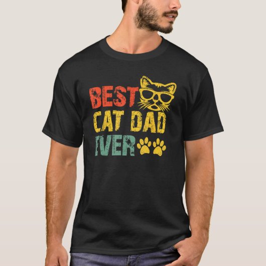 Best Cat Dad Ever  Cat Daddy Fathers Day 2023 1 Tシャツ (正面)