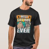 Best Cat Dad Ever Cats Father Fathers Day Tシャツ (正面)