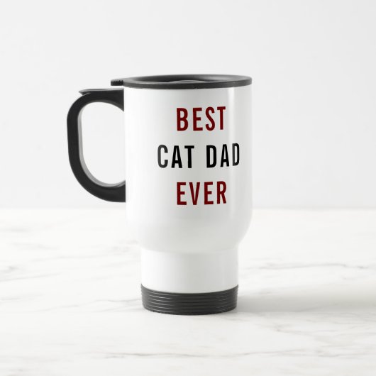 Best Cat Dad Ever | Custom Father’s Day トラベルマグ (左)
