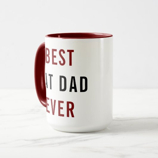 Best Cat Dad Ever | Custom Father’s Day マグカップ (正面左)