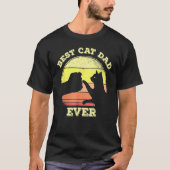 Best Cat Dad Ever Cute Cat  5 Tシャツ (正面)