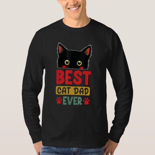 Best Cat Dad Ever  Cute Cat Daddy Fathers Day 2023 Tシャツ (正面)