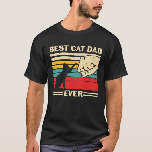 Best Cat Dad Ever   Cute Cat Owner Cat  Cat Daddy Tシャツ (正面)