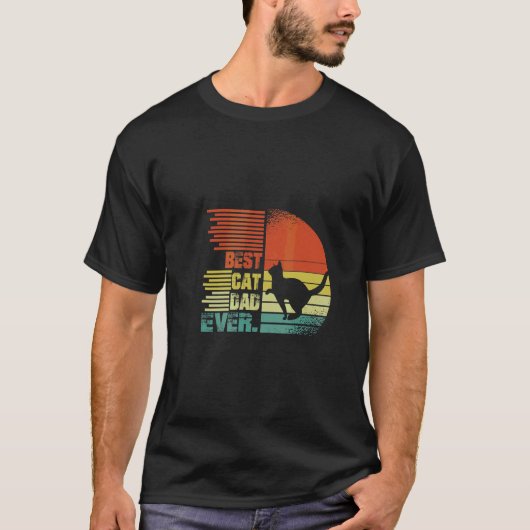Best Cat Dad Ever  Graphic Dad  Tee Tシャツ (正面)