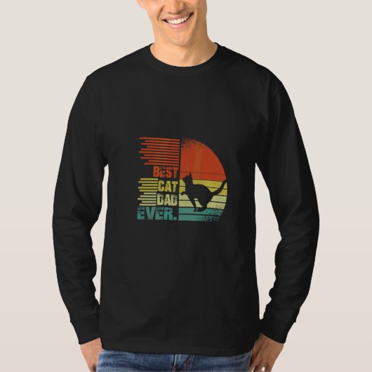 Best Cat Dad Ever  Graphic Dad  Tee Tシャツ (正面)