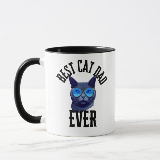 Best Cat Dad Ever Mug マグカップ (左)