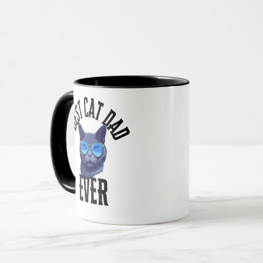 Best Cat Dad Ever Mug マグカップ (正面左)