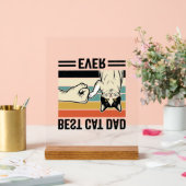 Best Cat Dad Ever Retro Cat Fist Bump Shirt_1 アクリルサイン (ウェディング)