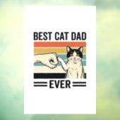 Best Cat Dad Ever Retro Cat Fist Bump Shirt_1 ウィンドウサイン (シート3)