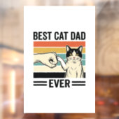 Best Cat Dad Ever Retro Cat Fist Bump Shirt_1 ウィンドウサイン (シート2)