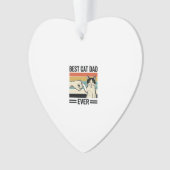 Best Cat Dad Ever Retro Cat Fist Bump Shirt_1 オーナメント (正面)
