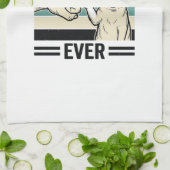 Best Cat Dad Ever Retro Cat Fist Bump Shirt_1 キッチンタオル (折り畳み)