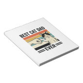 Best Cat Dad Ever Retro Cat Fist Bump Shirt_1 ノートパッド (アングル)