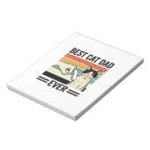 Best Cat Dad Ever Retro Cat Fist Bump Shirt_1 ノートパッド (回転)