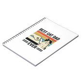 Best Cat Dad Ever Retro Cat Fist Bump Shirt_1 ノートブック (左側)