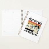 Best Cat Dad Ever Retro Cat Fist Bump Shirt_1 プランナー手帳 (ディスプレー)