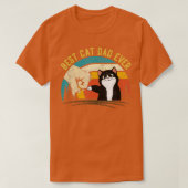 Best Cat Dad Ever tee Funny Cat Daddy Fathers Day Tシャツ (デザイン正面)
