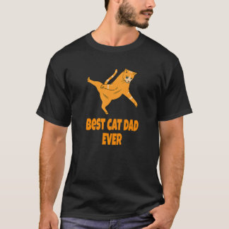 Best Cat Dad Ever With Orange Kitten Tシャツ