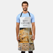 Best Cat Dad Photo Collage  エプロン (着用した状態)