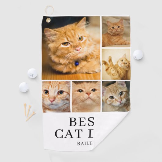 Best Cat Dad Photo Personalized ゴルフタオル (インサイチュ)