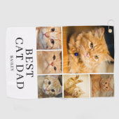 Best Cat Dad Photo Personalized  ゴルフタオル (横)